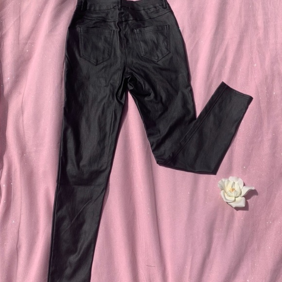 Black Leather Jeans 🖤 - Picture 2 of 2